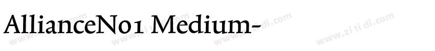 AllianceNo1 Medium字体转换